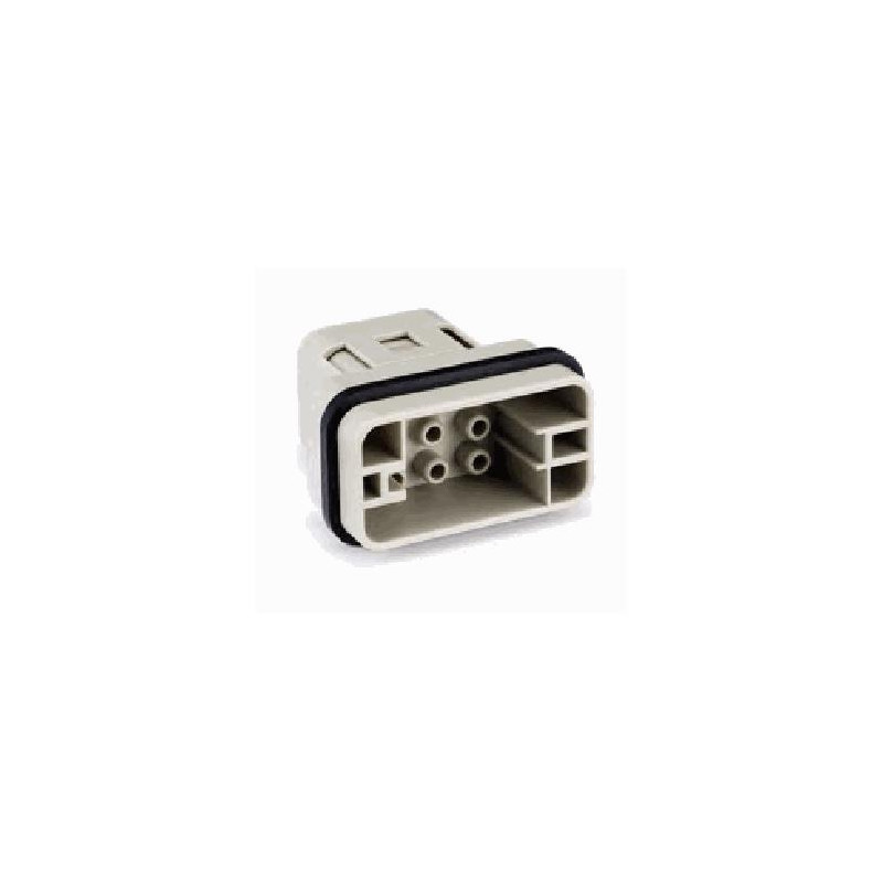 Insert HQ, Raccordement à Sertir, femelle, 8 pin, 16A, Polycarbonate, HC 